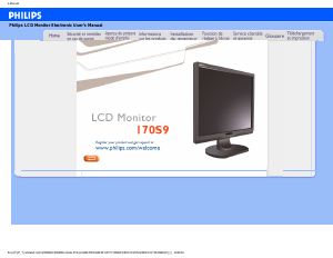 Mode d’emploi Philips 170S9FB Moniteur LCD