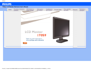 Manuale Philips 170S9FB Monitor LCD