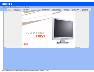 Bruksanvisning Philips 170V7FB LCD skärm