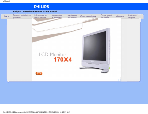 Manuale Philips 170X4FS Monitor LCD