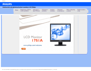 Manuál Philips 17S1AB LCD monitor