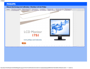 Mode d’emploi Philips 17S1SB Moniteur LCD