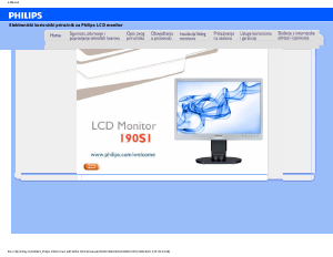 Priručnik Philips 190S1 LCD zaslon