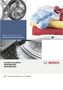 Manual de uso Bosch WVH3057XEP Lavadora