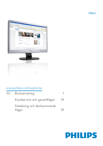 Bruksanvisning Philips 190SL1 Brilliance LCD skärm