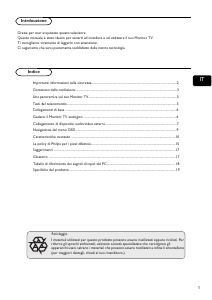 Manuale Philips 190TW8FB Monitor LCD