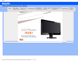 Használati útmutató Philips 192E1SB LCD-monitor