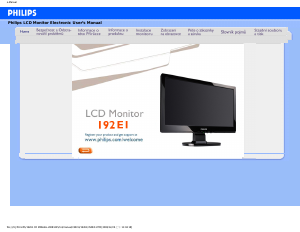 Manuál Philips 192E1SB LCD monitor
