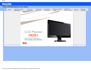 Manual de uso Philips 192E1SB Monitor de LCD