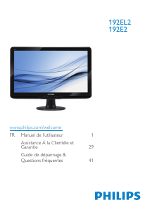Mode d’emploi Philips 192E2SB Moniteur LCD