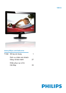 Hướng dẫn sử dụng Philips 196V3SB27 Màn hình LCD
