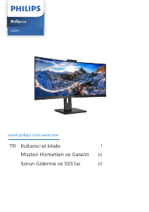 Kullanım kılavuzu Philips 19B4L Brilliance LCD ekran