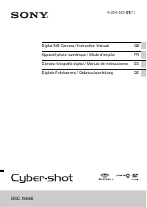 Manual de uso Sony Cyber-shot DSC-W560 Cámara digital