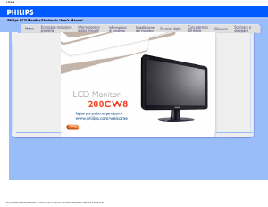 Manuale Philips 200CW8FB Monitor LCD