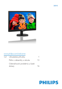 Manuál Philips 203V5LSB2 LCD monitor