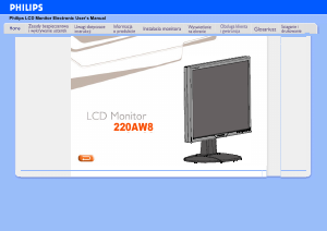 Instrukcja Philips 220AW8FB Monitor LCD