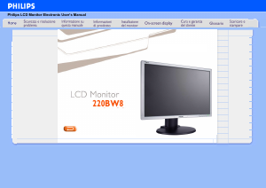 Manuale Philips 220BW8ES Monitor LCD