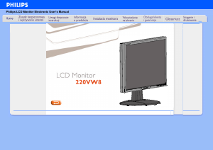 Instrukcja Philips 220VW8FB Monitor LCD