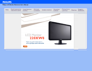 Instrukcja Philips 220XW8FB Monitor LCD