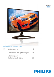 Bruksanvisning Philips 238C4QHSN LCD skärm