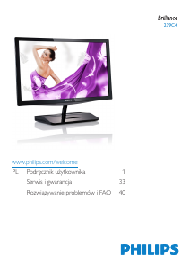 Instrukcja Philips 239C4QHWAB Monitor LCD
