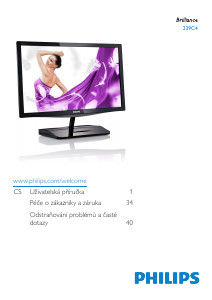 Manuál Philips 239C4QHWAB LCD monitor