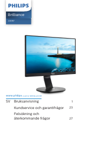 Bruksanvisning Philips 240B7QPJEB LCD skärm