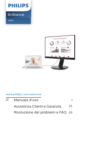 Manuale Philips 241B7QUPEB Monitor LCD
