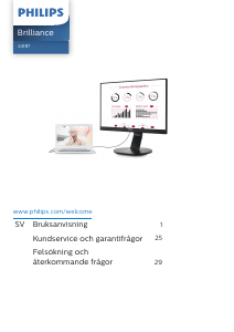 Bruksanvisning Philips 241B7QUPEB LCD skärm