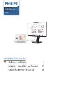Kullanım kılavuzu Philips 241B7QUPEB LCD ekran