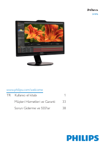 Kullanım kılavuzu Philips 241P6VPJKEB LCD ekran