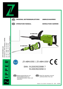 Handleiding Zipper ZI-ABH1500 Breekhamer