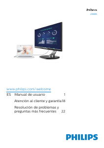 Manual de uso Philips 258B6QUEB Monitor de LCD