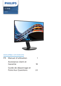Mode d’emploi Philips 271S7QJMB Moniteur LCD