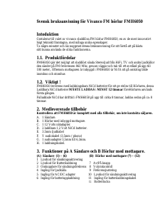 Bruksanvisning Vivanco FMH 6050 Hörlurar