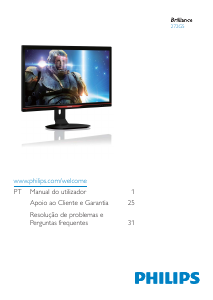 Manual Philips 272G5DJEB Monitor LCD