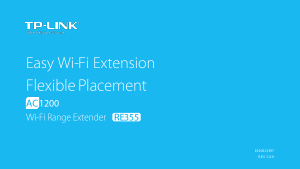 Manual TP-Link RE355 Range Extender