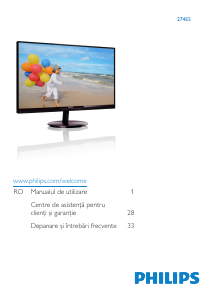 Manual Philips 274E5QHAW Monitor LCD