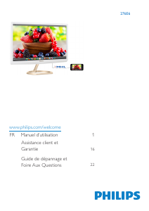 Mode d’emploi Philips 276E6ADSS Moniteur LCD