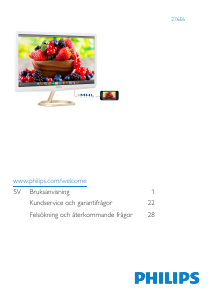 Bruksanvisning Philips 276E6ADSS LCD skärm