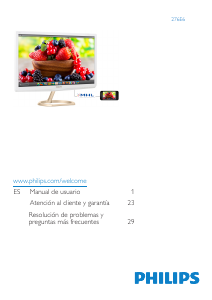 Manual de uso Philips 276E6ADSS Monitor de LCD