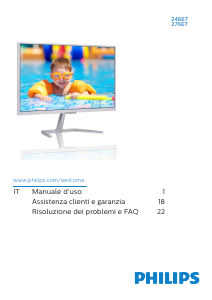 Manuale Philips 276E7QDAB Monitor LCD