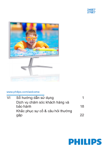 Hướng dẫn sử dụng Philips 276E7QDAB Màn hình LCD