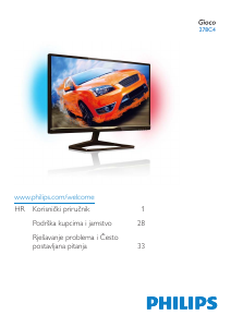 Priručnik Philips 278C4QHSN LCD zaslon
