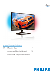 Manuale Philips 278C4QHSN Monitor LCD