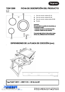 Manual de uso Tegran TGW 3200 Placa