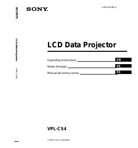 Manual de uso Sony VPL-CS4 Proyector