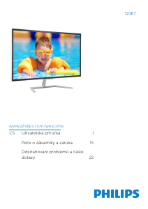 Manuál Philips 323E7QDAB LCD monitor