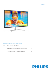 Kullanım kılavuzu Philips 323E7QDAB LCD ekran