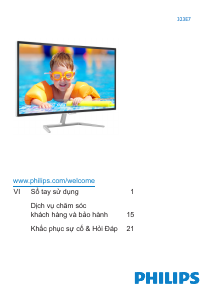 Hướng dẫn sử dụng Philips 323E7QDAB Màn hình LCD